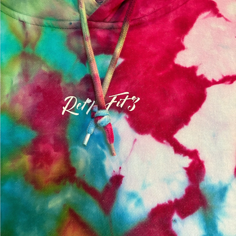 Vibrant Multicolor Tie-Dye Hoodie - Picture 4 of 12
